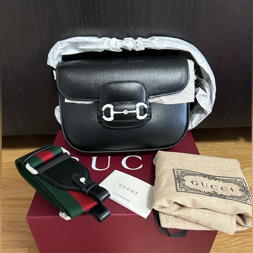 Limited Edition‼️💯%Authentic! Brand New! GUCCI HORSEBIT 1955 Crossbody BAG black
